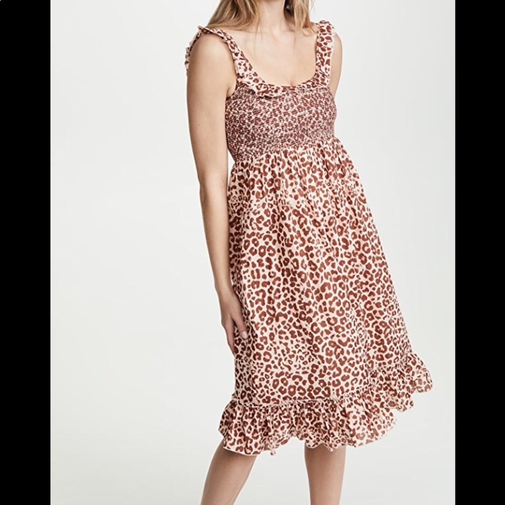 Valencia and vine Lucy leopard midi dress